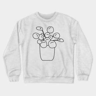 Pannenkoekplant Pilea Peperomioides Lines Crewneck Sweatshirt